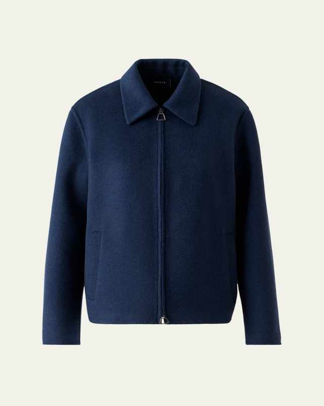 Dylan Cashmere Double-Face Zip Jacket